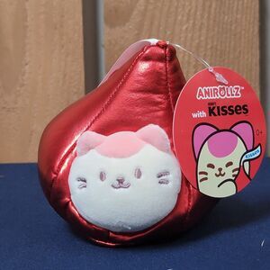 Anirollz 4" Kittiroll With Hersheys Kisses Kawaii Cute Plush Red Valentine's NWT